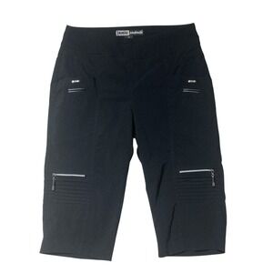 Jamie Sadock Black Knee Length Pull On Golf Shorts Size 10 Stretch Activewear